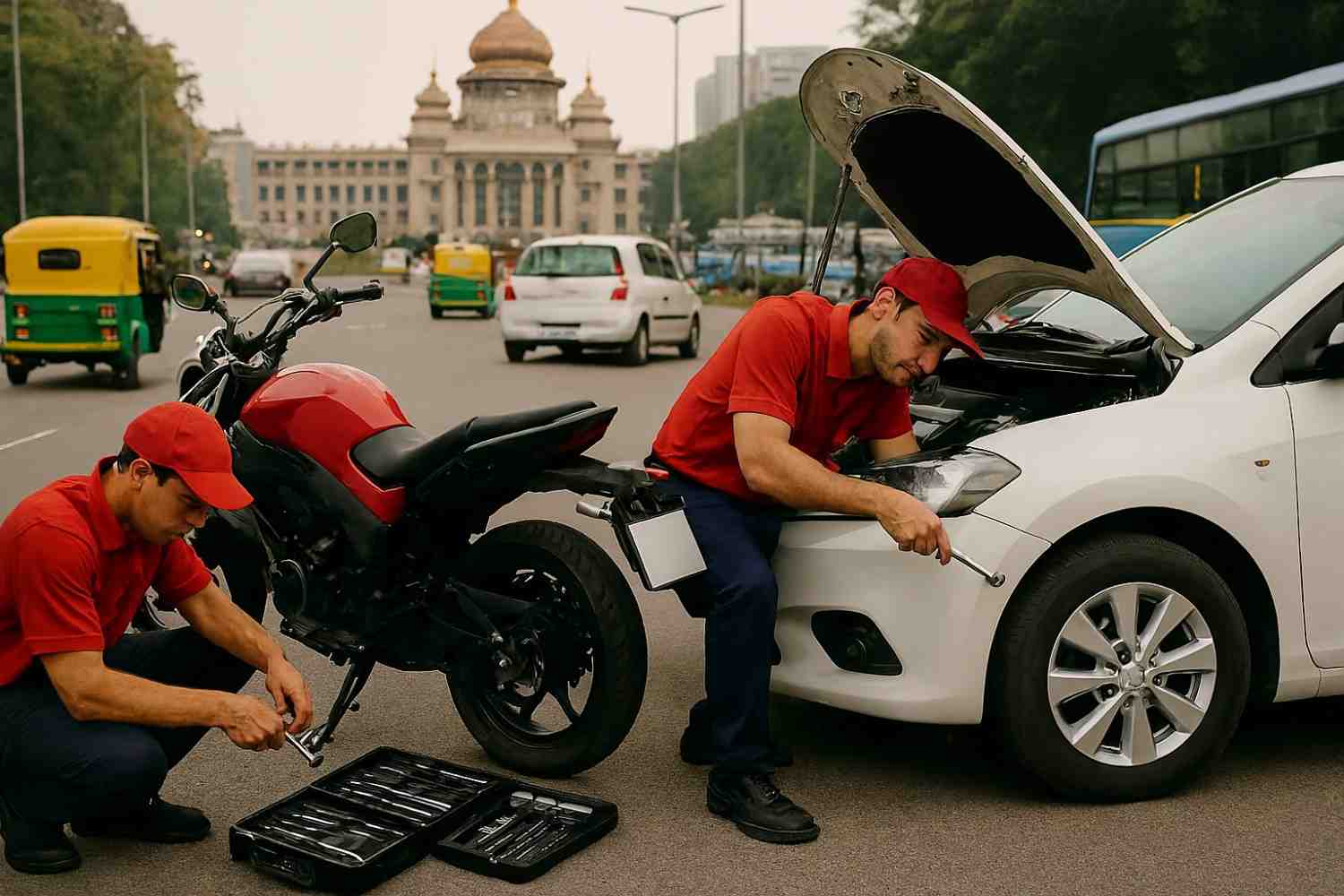 24/7 Starting Problem Assistance for Cars and Bikes